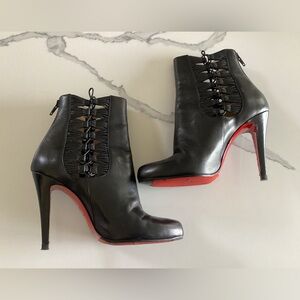 christian louboutin Black Heels Boots Ankle booties 7.5 37.5